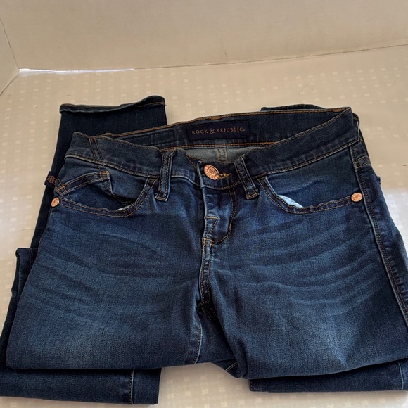 Rock & Republic Denim - Rock & Republic Women's Dark Blue Skinny Jeans